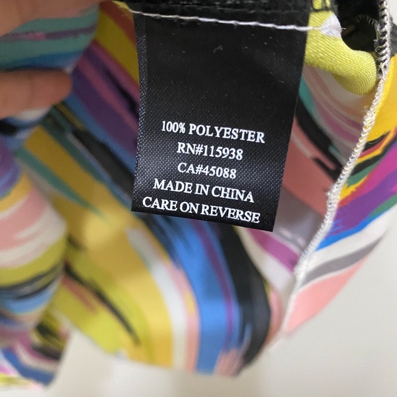 Triangle Top Empire Waist Dress Multi Coloured S/M - Picture 6 of 11